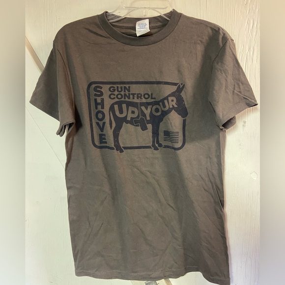 Grey 2nd amendment short sleeve delta pro weight graphic print mens tshirt - Picture 2 of 6